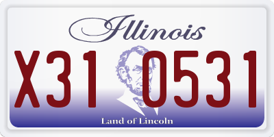 IL license plate X310531