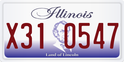 IL license plate X310547