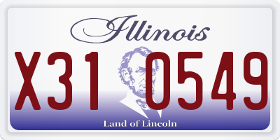 IL license plate X310549
