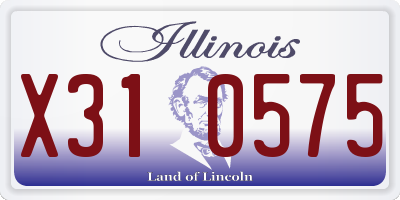 IL license plate X310575