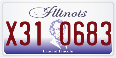 IL license plate X310683