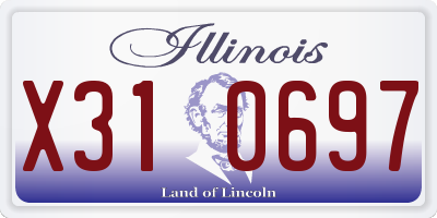 IL license plate X310697