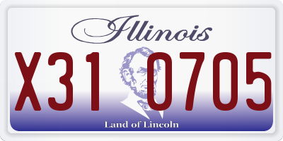IL license plate X310705