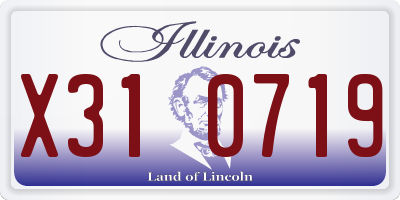 IL license plate X310719
