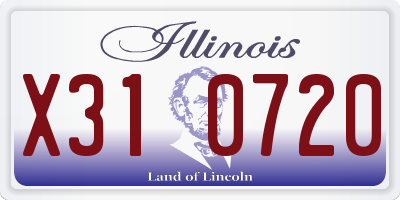 IL license plate X310720