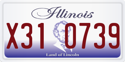 IL license plate X310739