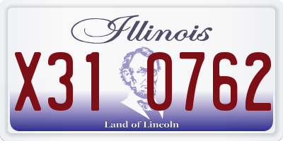 IL license plate X310762