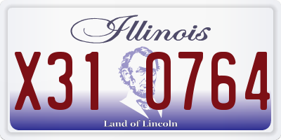 IL license plate X310764