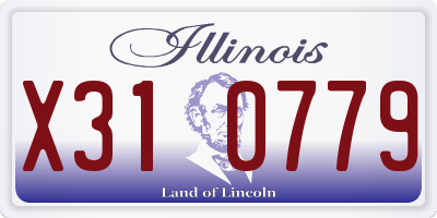 IL license plate X310779