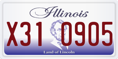 IL license plate X310905
