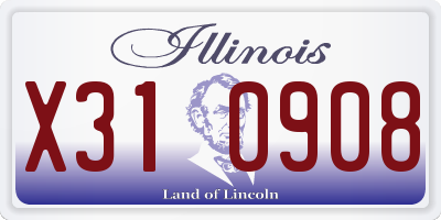 IL license plate X310908
