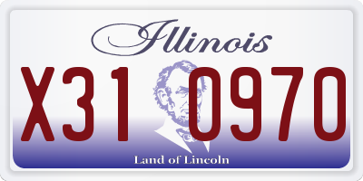 IL license plate X310970