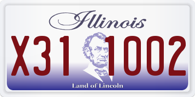 IL license plate X311002
