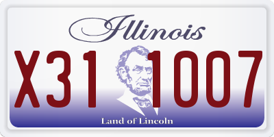IL license plate X311007