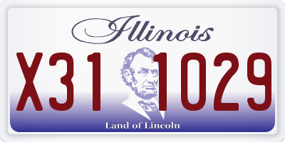 IL license plate X311029