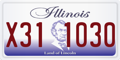IL license plate X311030