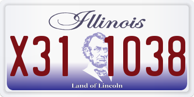 IL license plate X311038