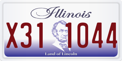 IL license plate X311044