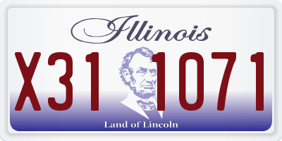 IL license plate X311071