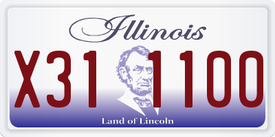 IL license plate X311100