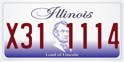 IL license plate X311114