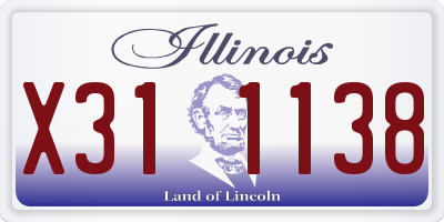 IL license plate X311138