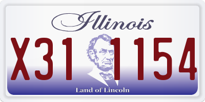 IL license plate X311154