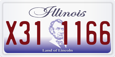 IL license plate X311166