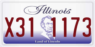 IL license plate X311173