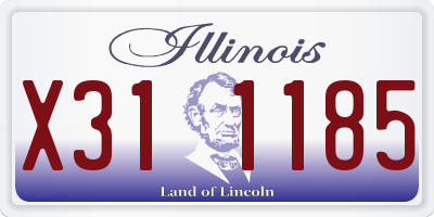 IL license plate X311185