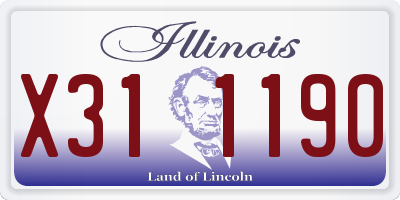 IL license plate X311190