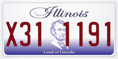 IL license plate X311191