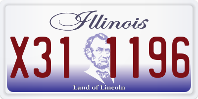 IL license plate X311196