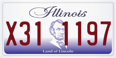 IL license plate X311197