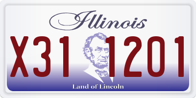 IL license plate X311201
