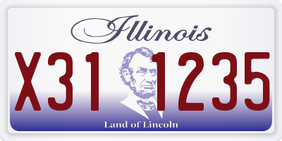 IL license plate X311235