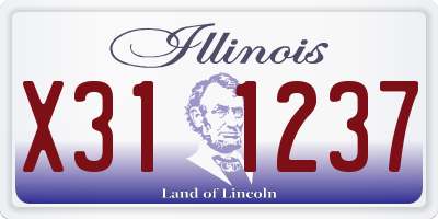 IL license plate X311237