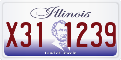IL license plate X311239