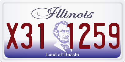 IL license plate X311259