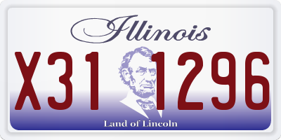 IL license plate X311296