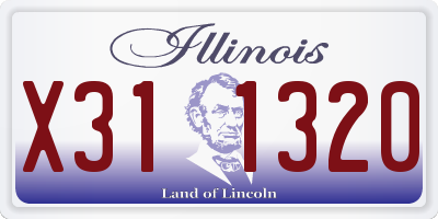 IL license plate X311320