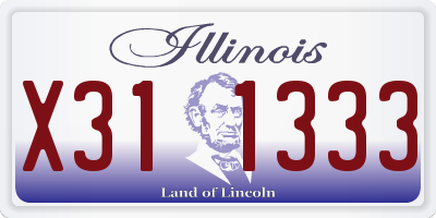 IL license plate X311333