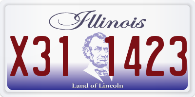 IL license plate X311423