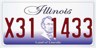 IL license plate X311433