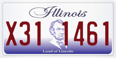 IL license plate X311461