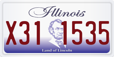 IL license plate X311535