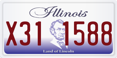 IL license plate X311588