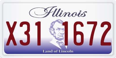 IL license plate X311672