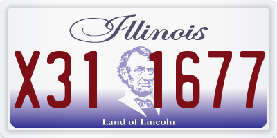 IL license plate X311677