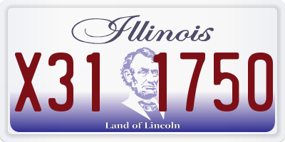 IL license plate X311750